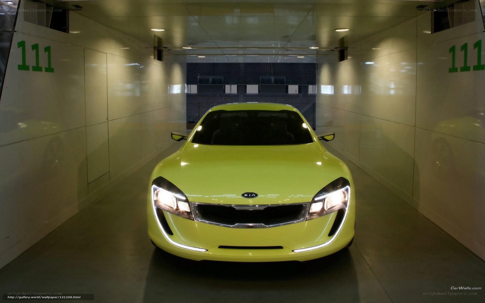 Yellow Kia concept car