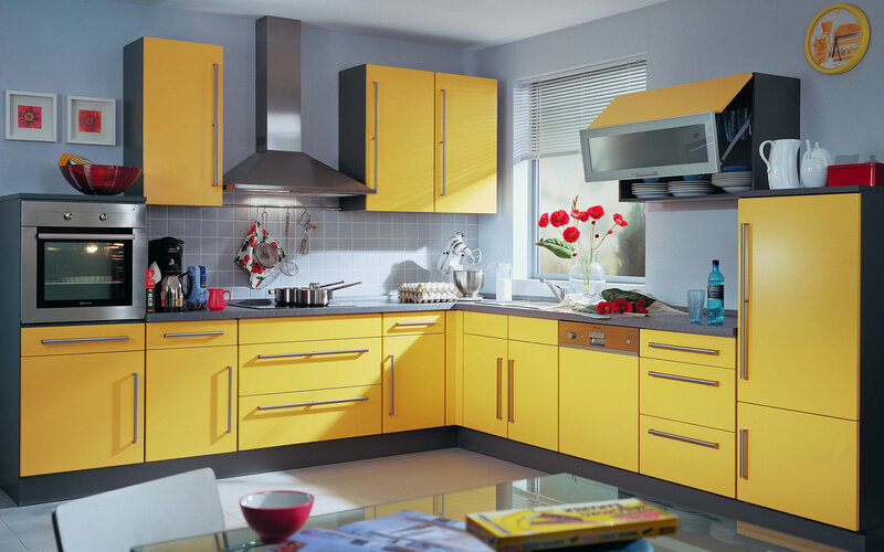 Yellow Kitchen Cabinets