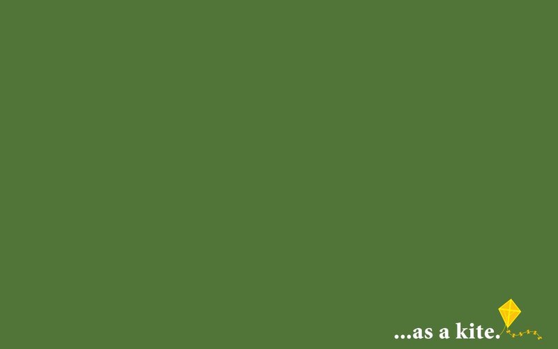 Yellow Kite Flying — Green