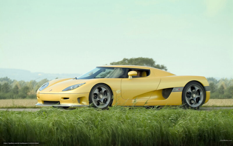 Yellow Koenigsegg CCX sports car