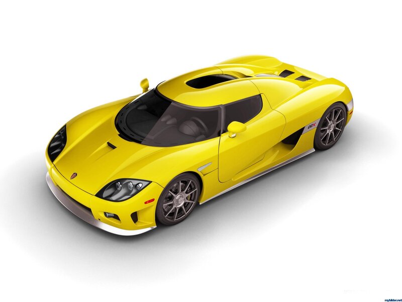 yellow Koenigsegg CCX sports car