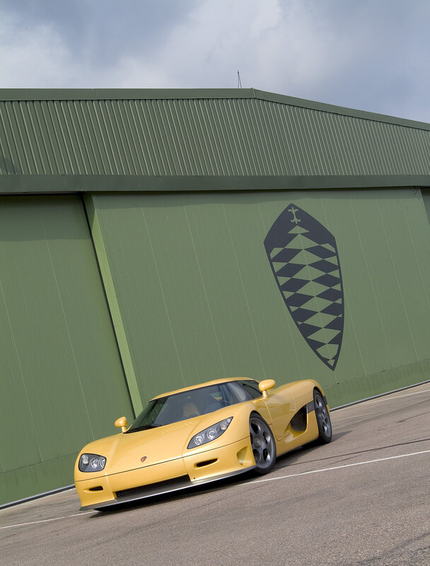 Yellow Koenigsegg sports car