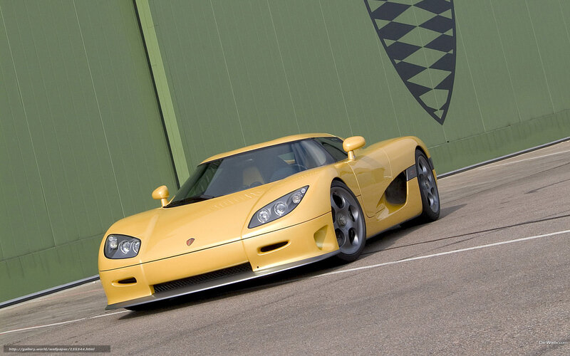 yellow Koenigsegg sports car