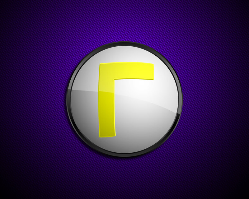 yellow L on silver button