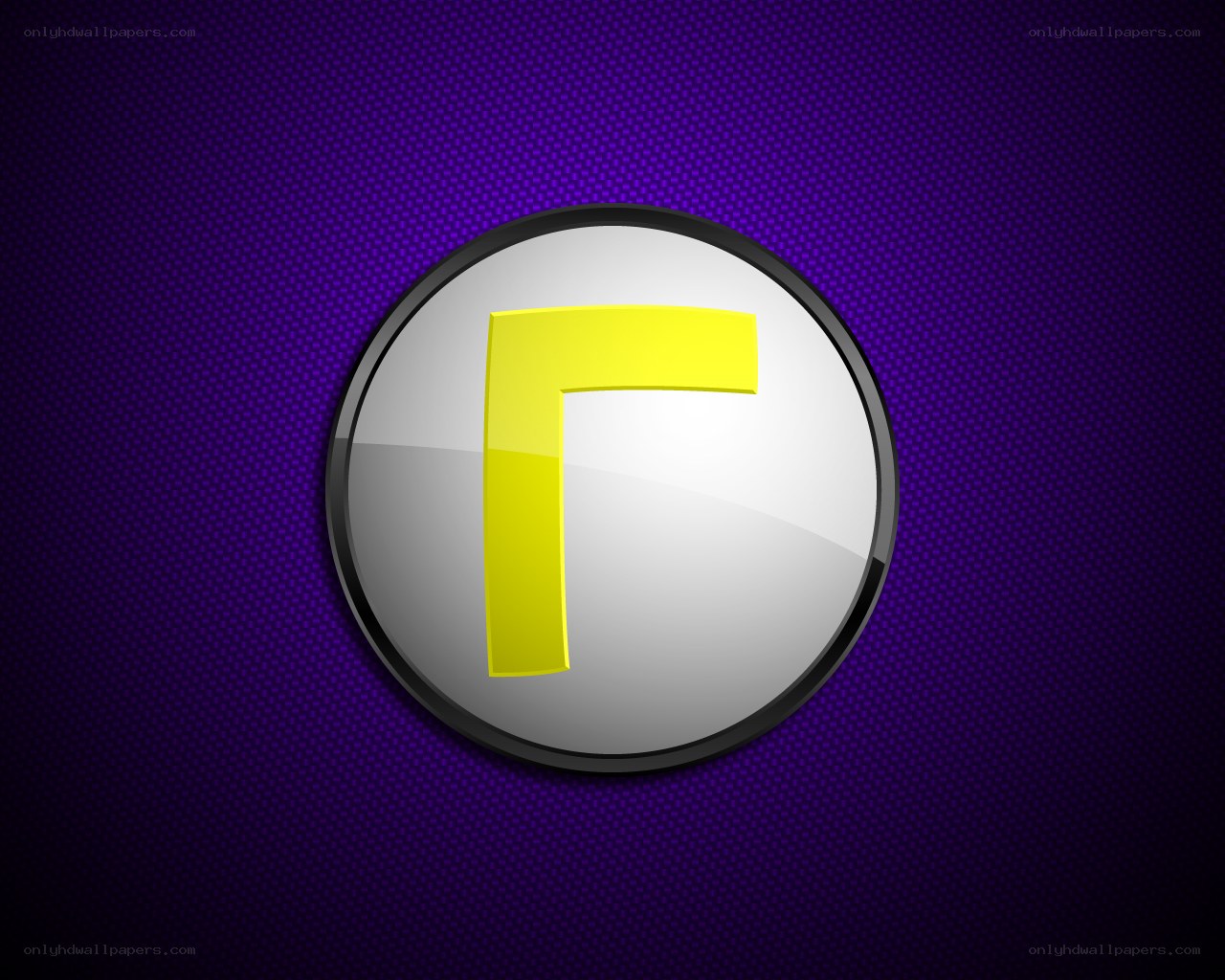 yellow L on silver button