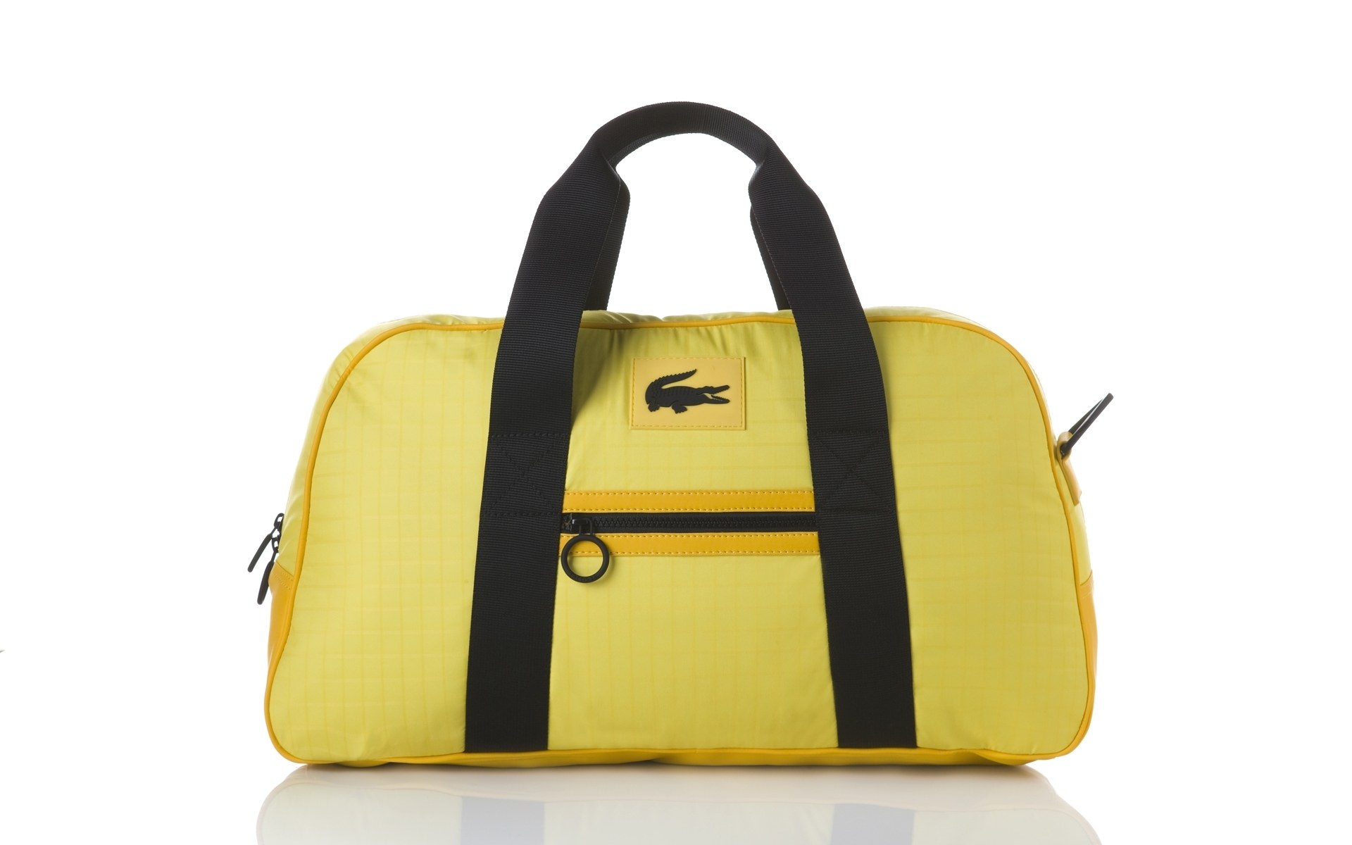 yellow lacoste duffel bag