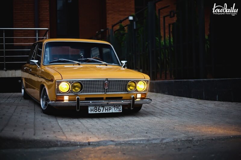 Yellow Lada Car