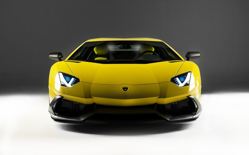 Yellow Lamborghini Aventador