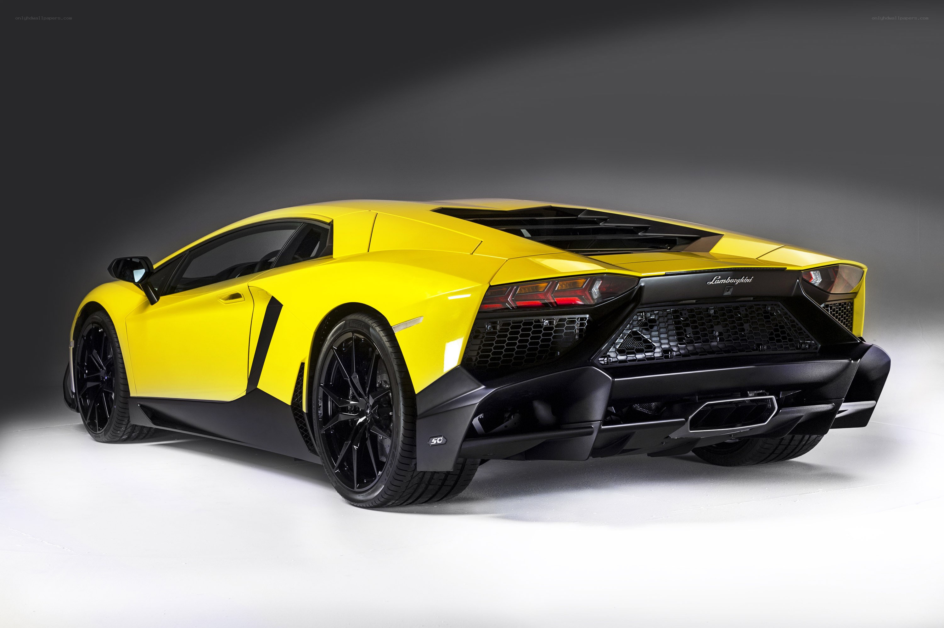 Yellow Lamborghini Aventador