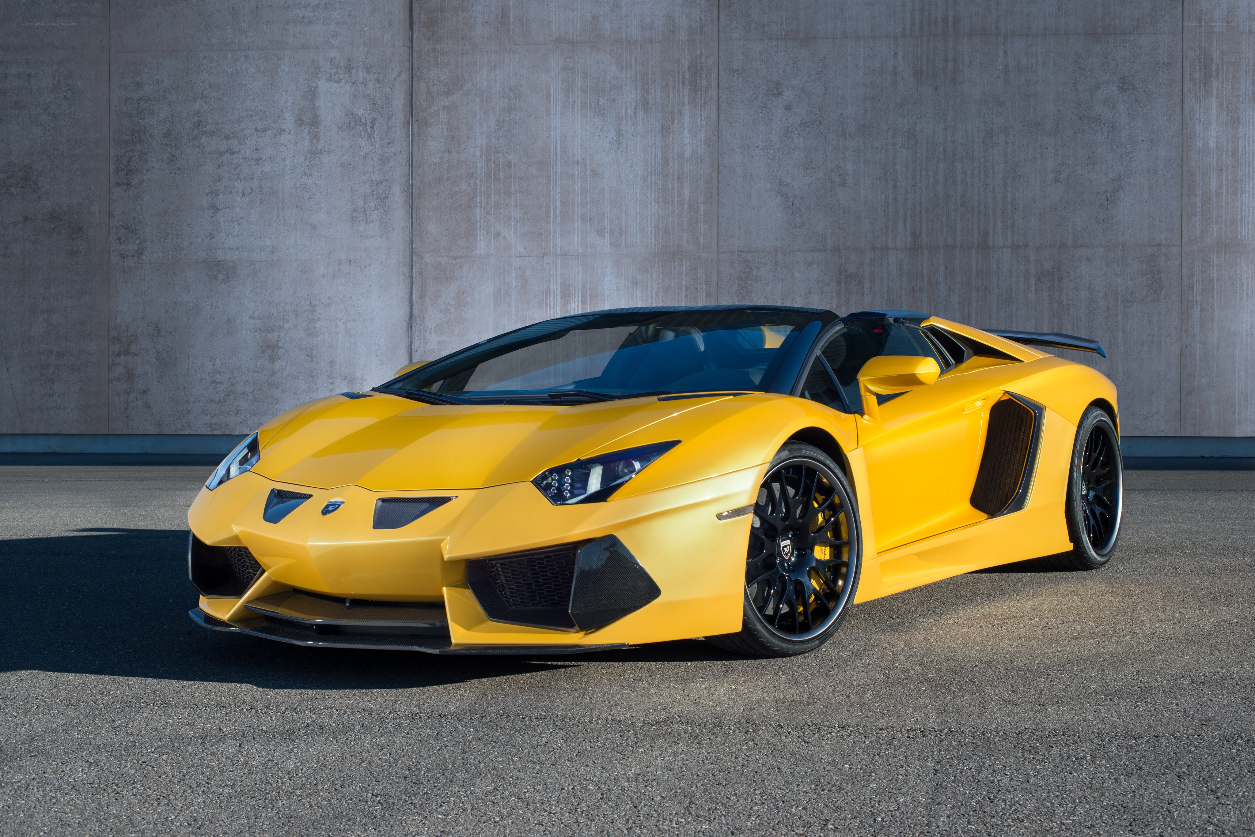 Yellow Lamborghini Aventador