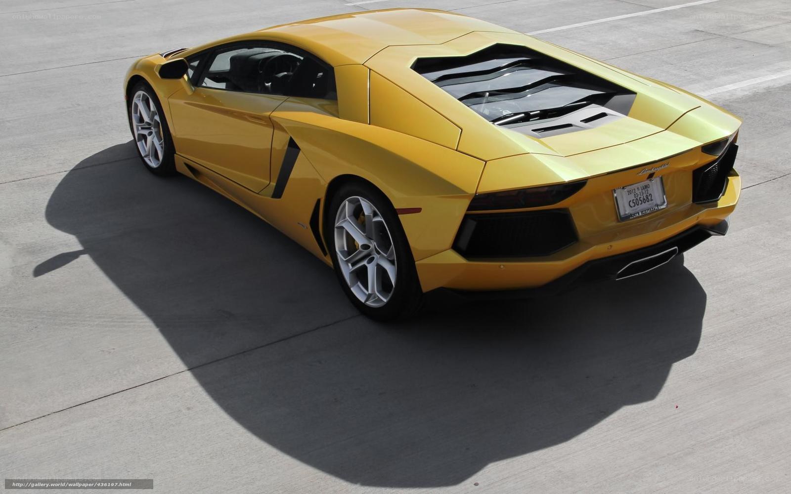 Yellow Lamborghini Aventador