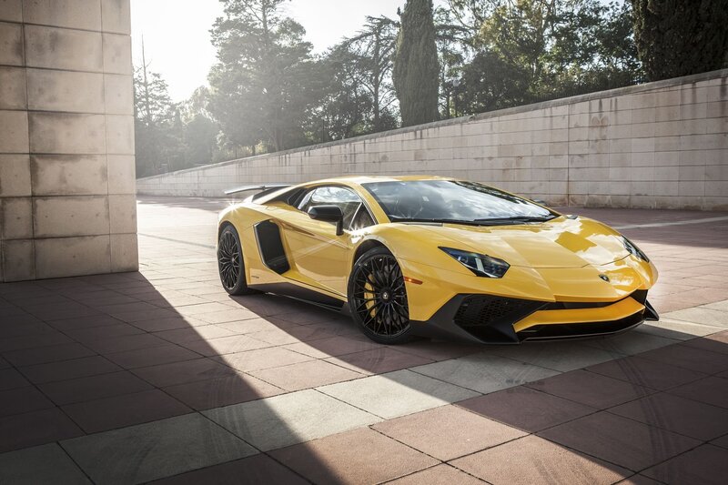 Yellow Lamborghini Aventador