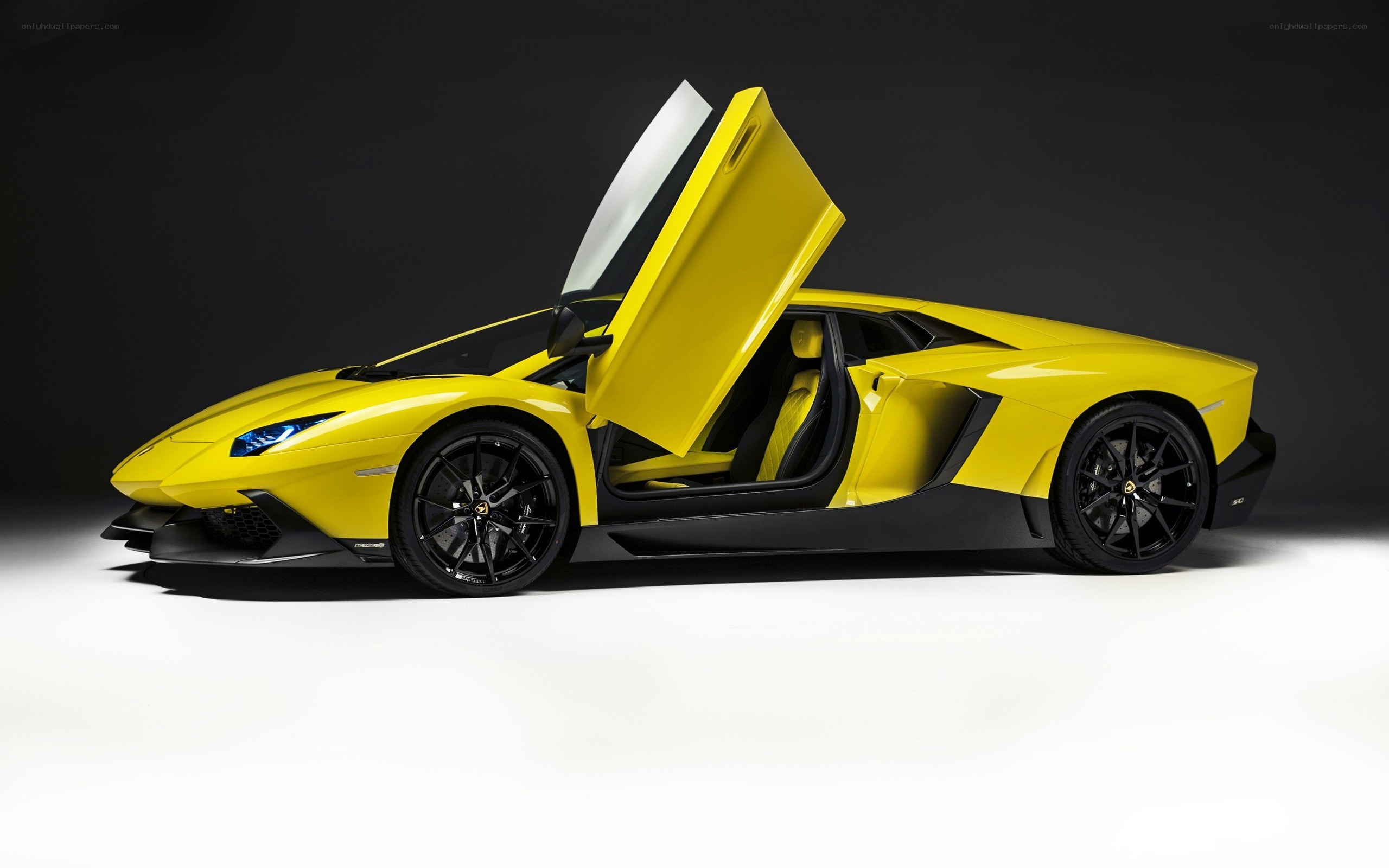 Yellow Lamborghini Aventador