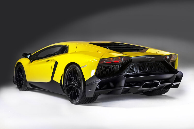 Yellow Lamborghini Aventador — Dramatic, Photograph, Car, Studio