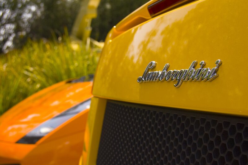 Yellow Lamborghini Car — Dramatic, Afternoon
