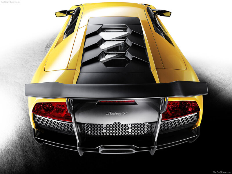 Yellow Lamborghini Car — Dramatic, Photograph, Rear View