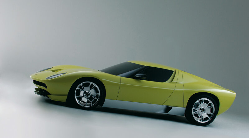 Yellow Lamborghini concept car