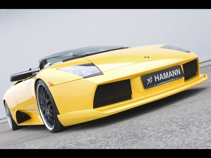 Yellow Lamborghini convertible