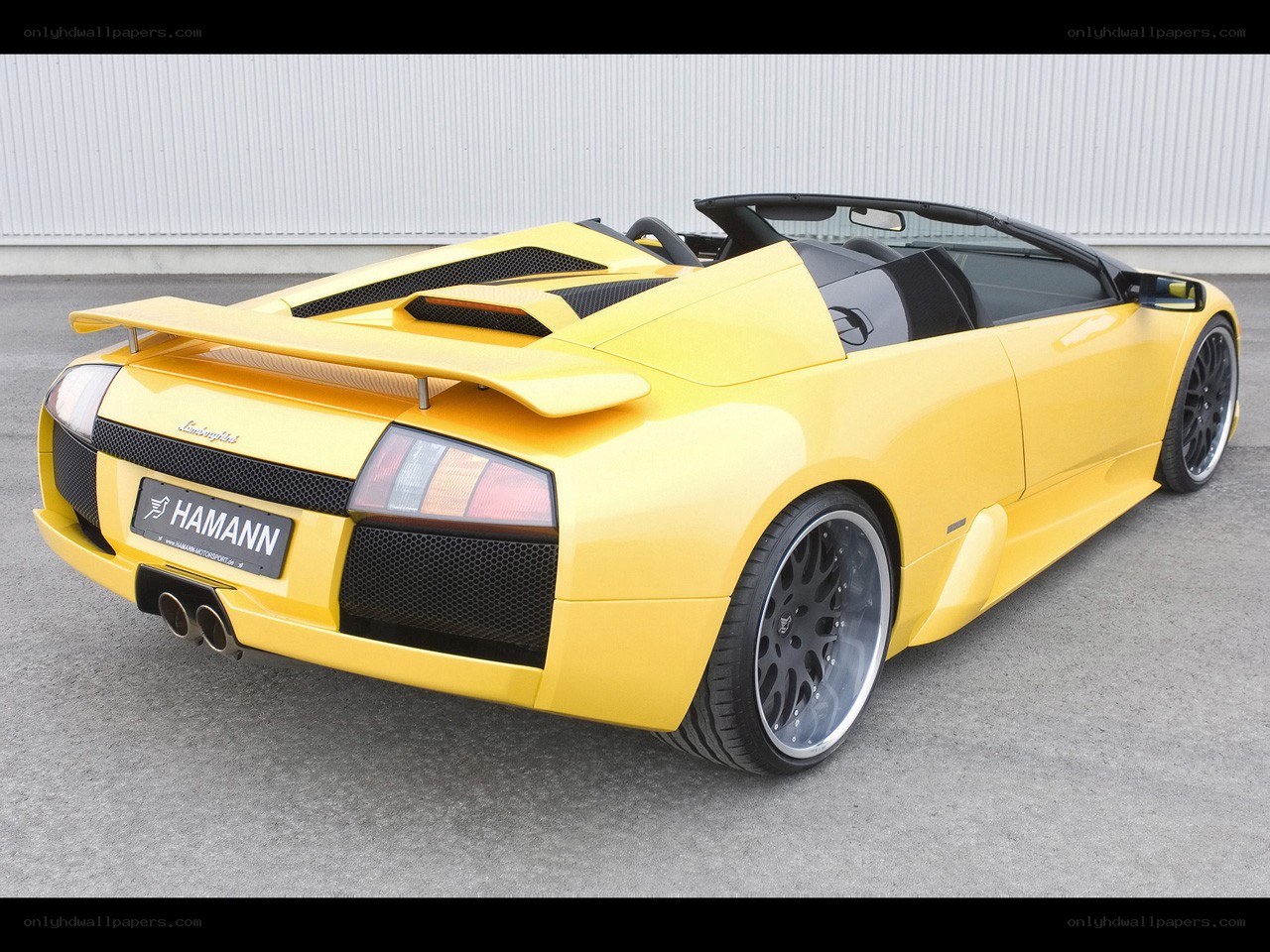Yellow Lamborghini convertible