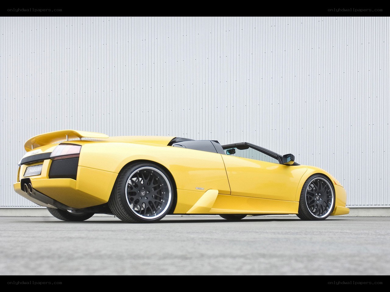 Yellow Lamborghini convertible