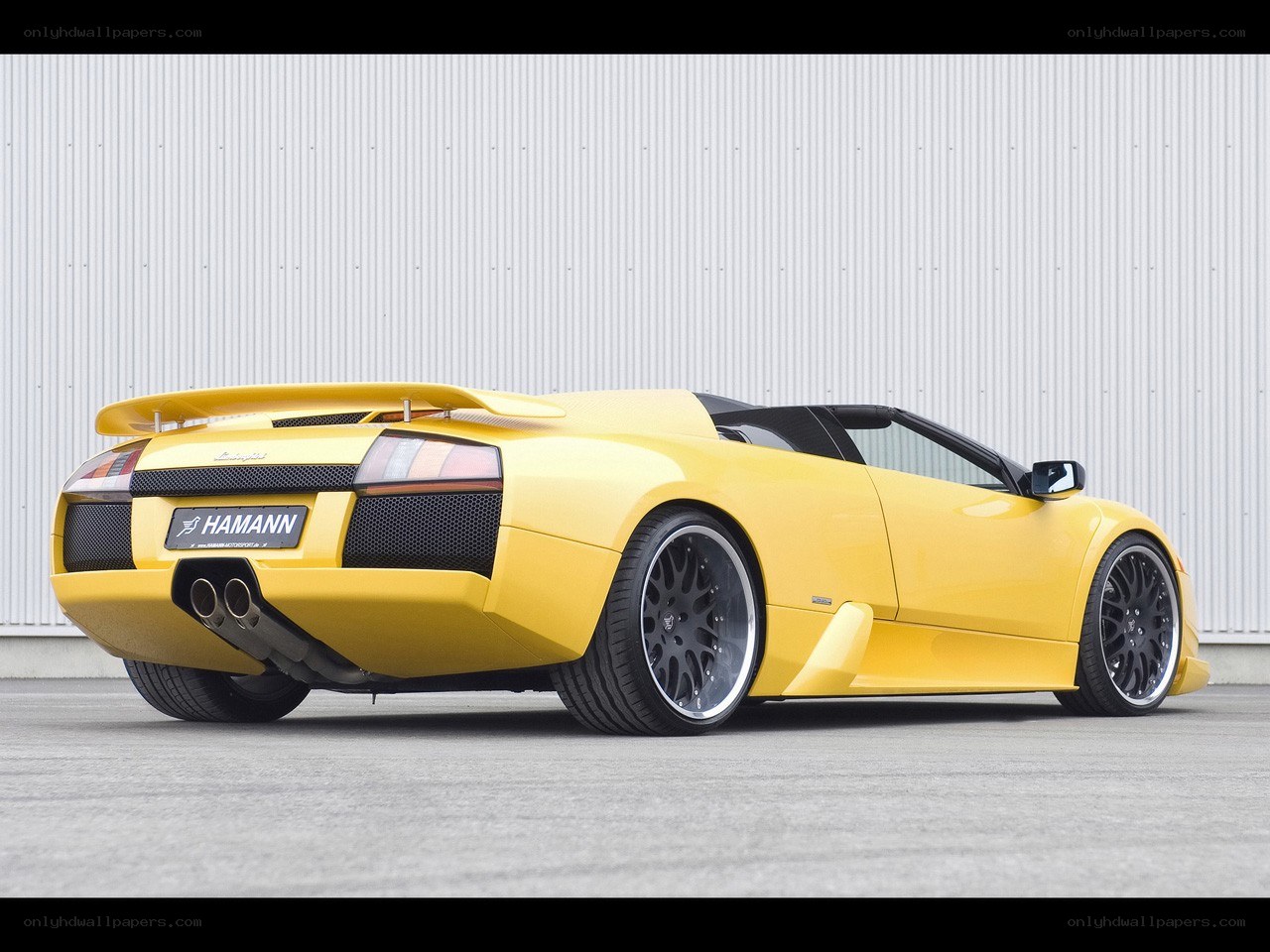Yellow Lamborghini convertible