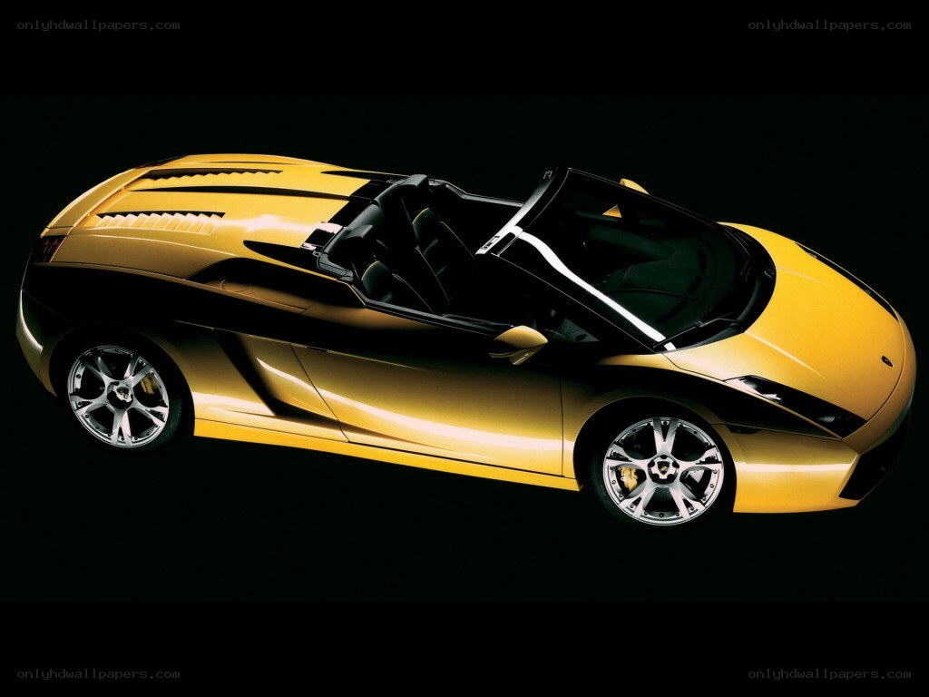 Yellow Lamborghini convertible