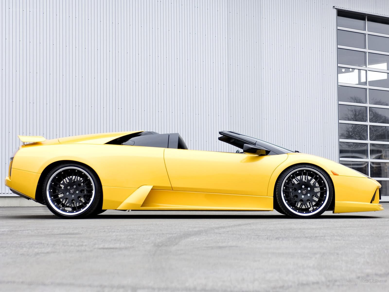 yellow Lamborghini convertible