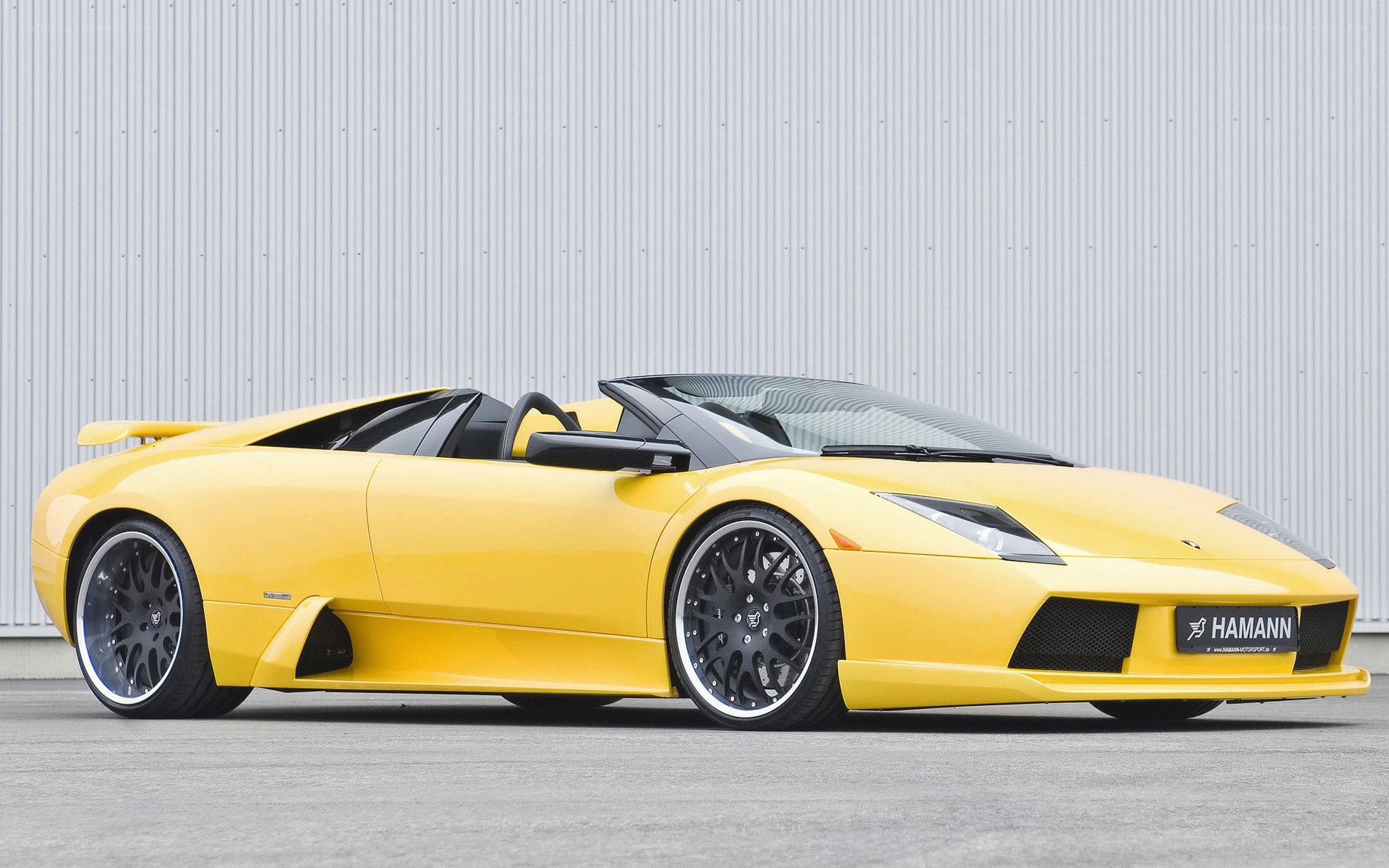Yellow Lamborghini convertible