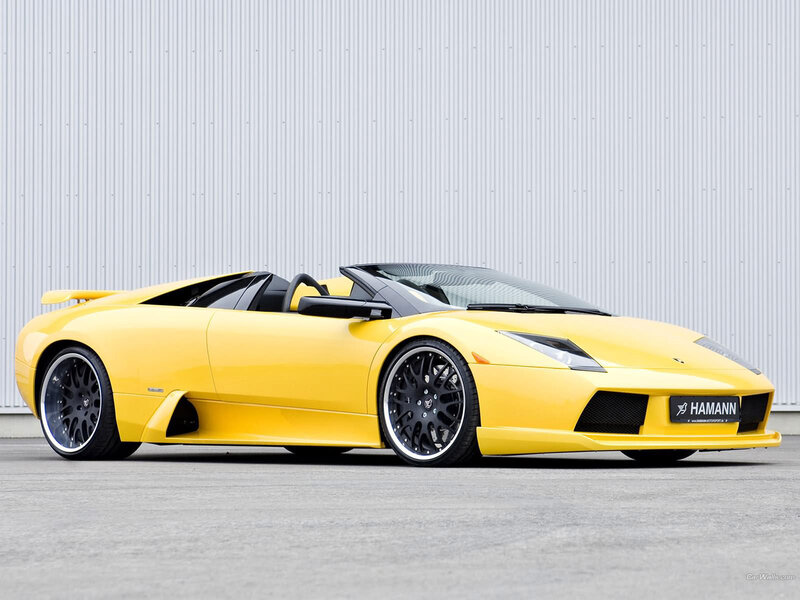 Yellow Lamborghini Convertible — Neutral, Photograph, Car, Wall