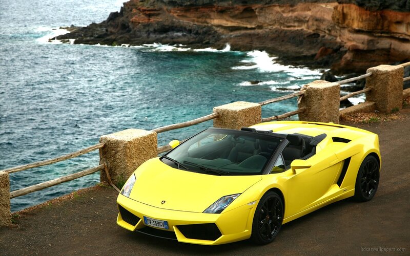 Yellow Lamborghini Convertible — Serene