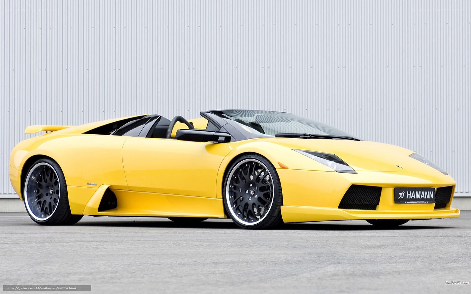 yellow Lamborghini convertible