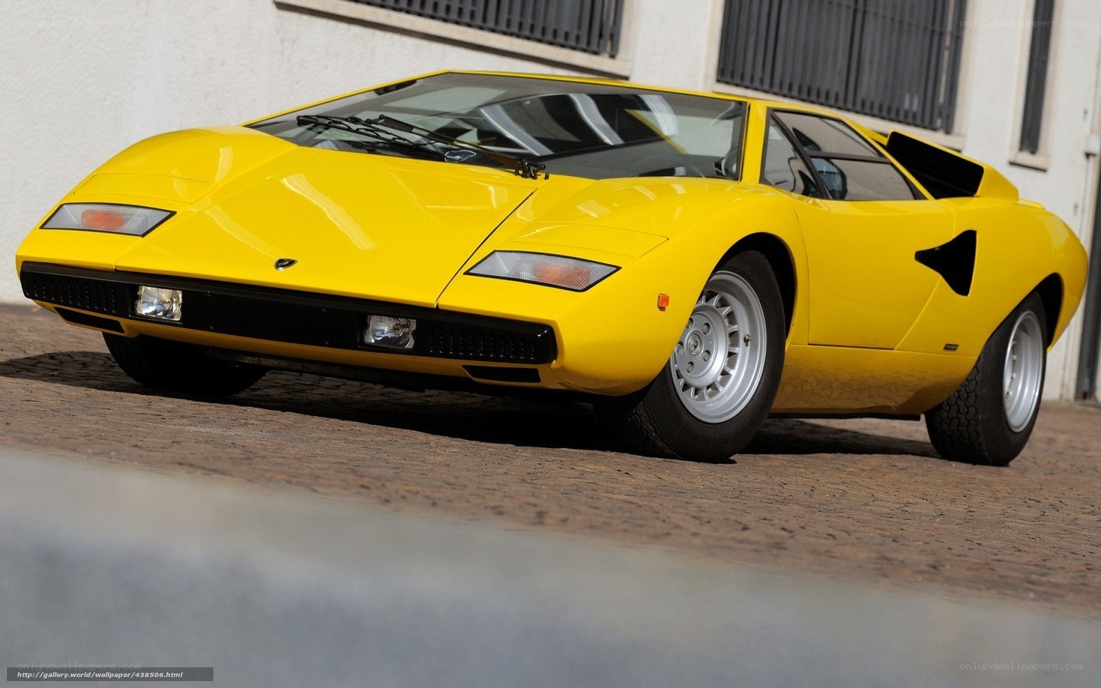 Yellow Lamborghini Countach