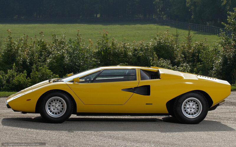 Yellow Lamborghini Countach