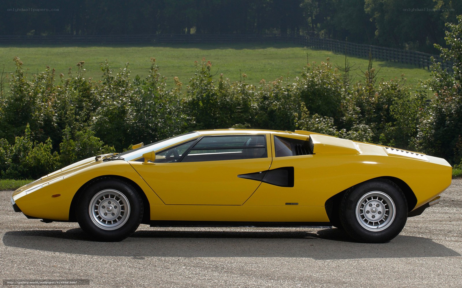 Yellow Lamborghini Countach