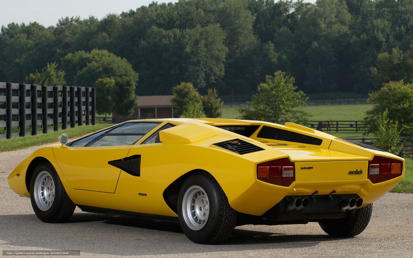 Yellow Lamborghini Countach