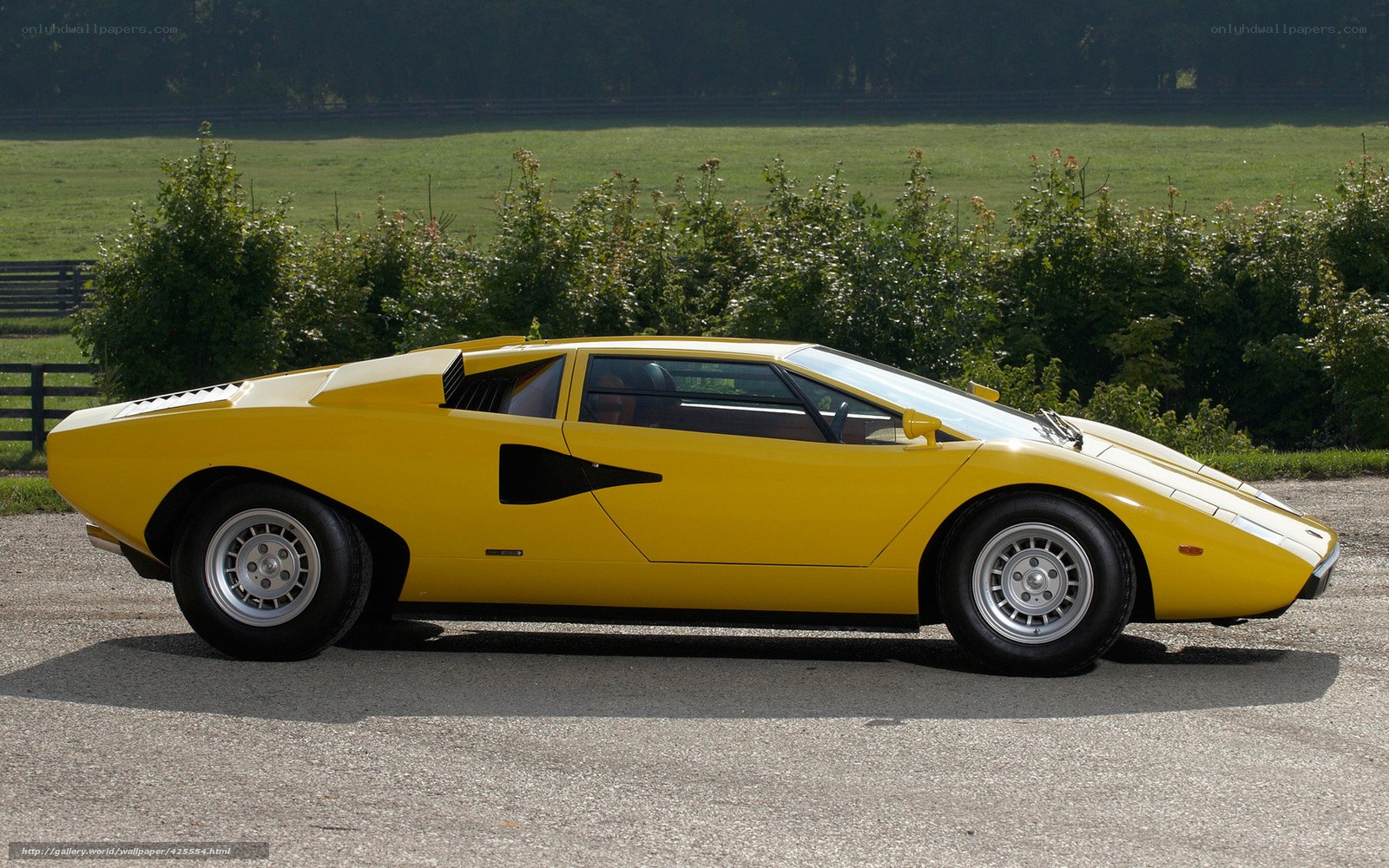 Yellow Lamborghini Countach