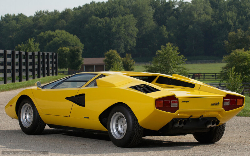 Yellow Lamborghini Countach — Serene, Afternoon