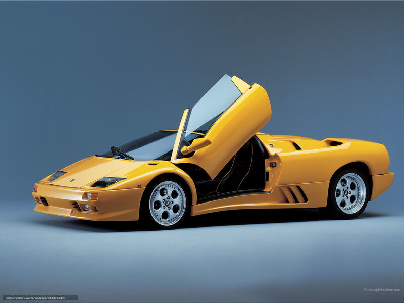 yellow Lamborghini Diablo