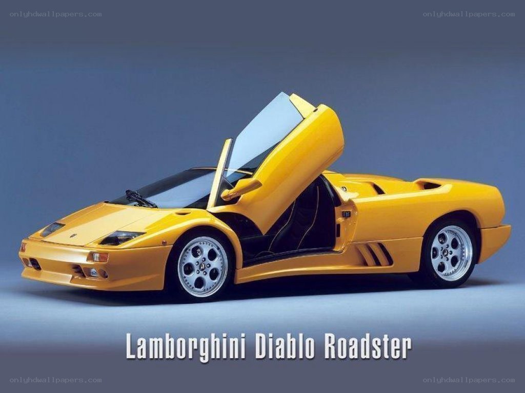 Yellow Lamborghini Diablo Roadster