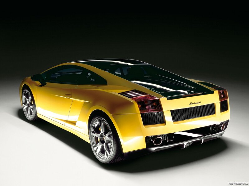 Yellow Lamborghini Gallardo — Dramatic, Photograph, Car, Wheels, Exhaust