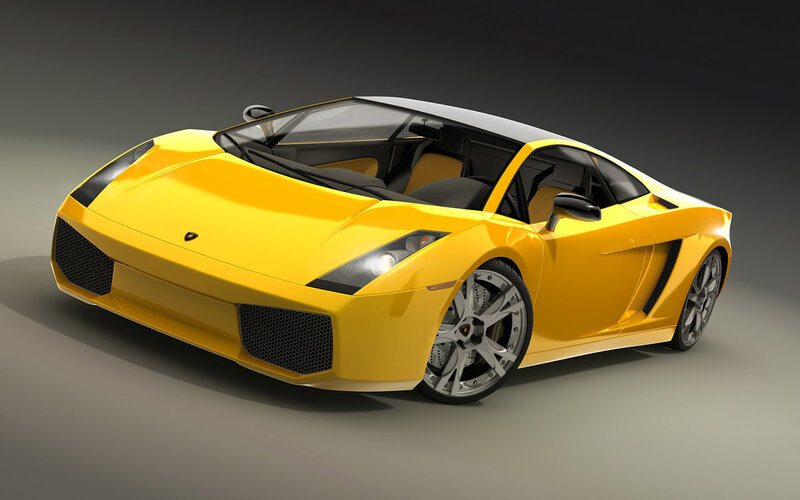 Yellow Lamborghini Gallardo — Dramatic