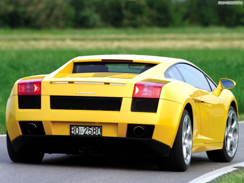 Yellow Lamborghini Gallardo — Dynamic, Afternoon