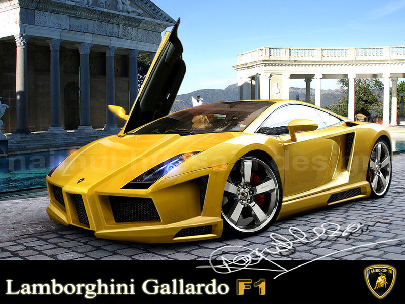 Yellow Lamborghini Gallardo F1