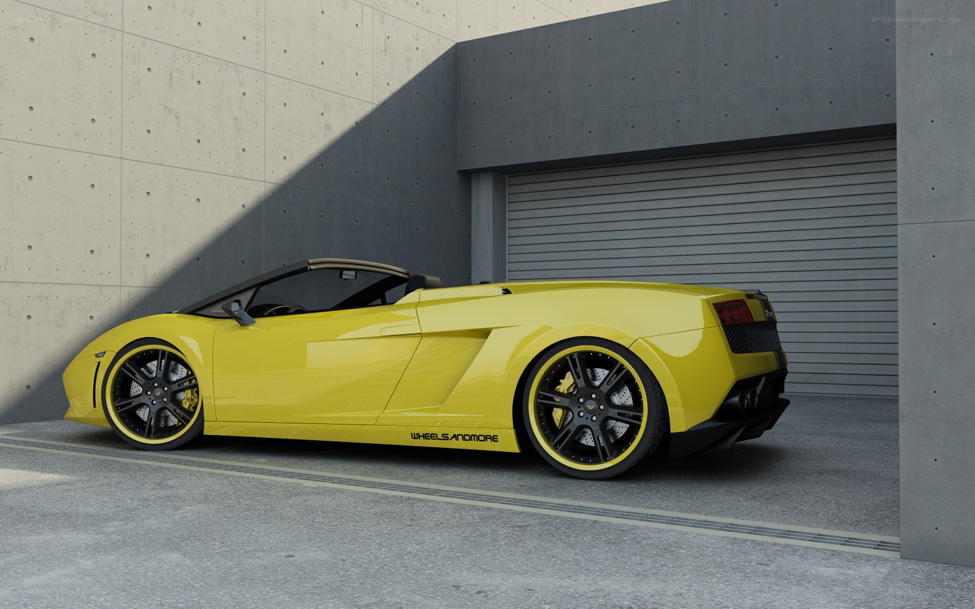 Yellow Lamborghini Gallardo Spyder