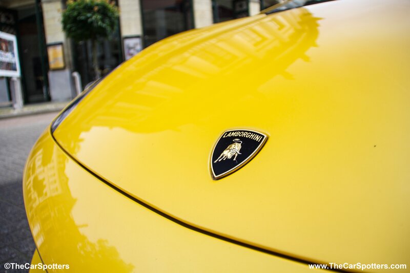 Yellow Lamborghini Hood