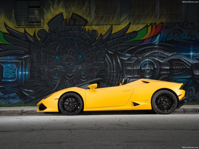 Yellow Lamborghini Huracan — Dramatic, Night