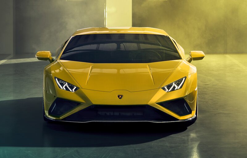 Yellow Lamborghini Huracan — Dramatic, Photograph, Car, Headlights