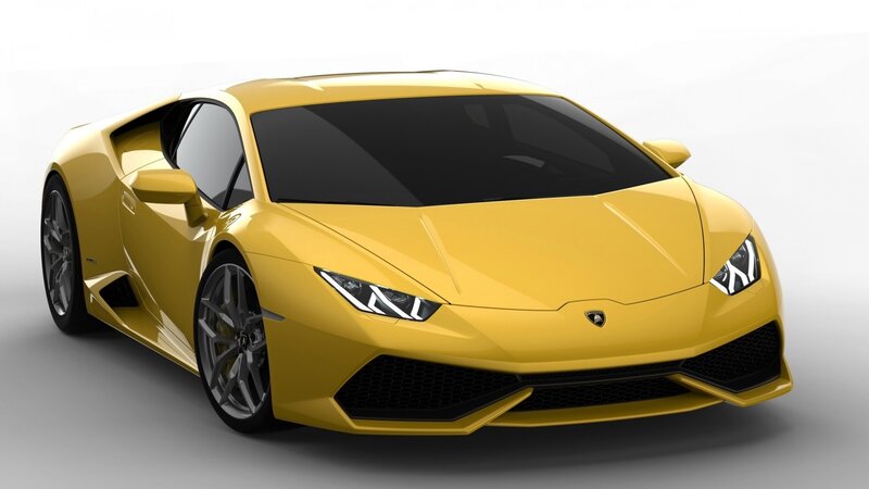Yellow Lamborghini Huracan — Neutral, 3d Render, Car, Headlights
