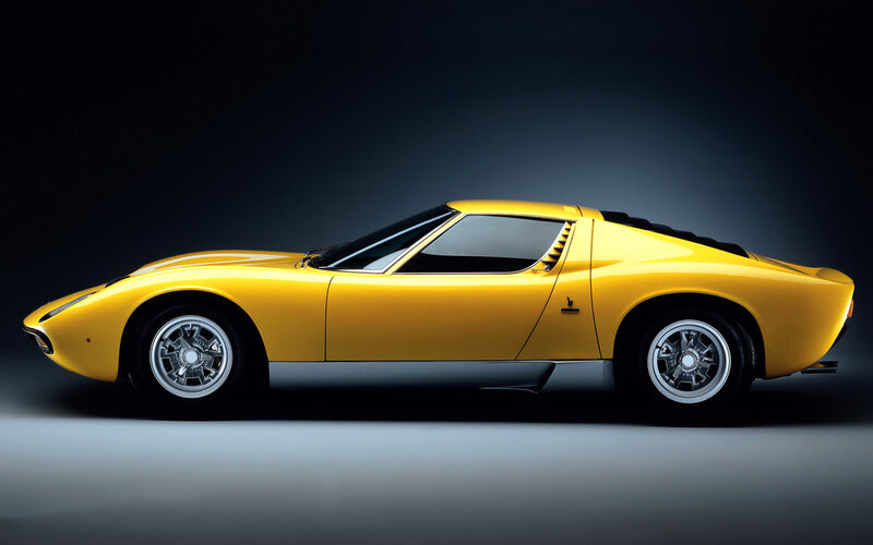 Yellow Lamborghini Miura