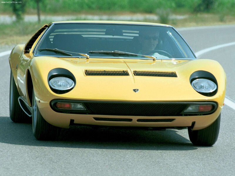 yellow lamborghini miura